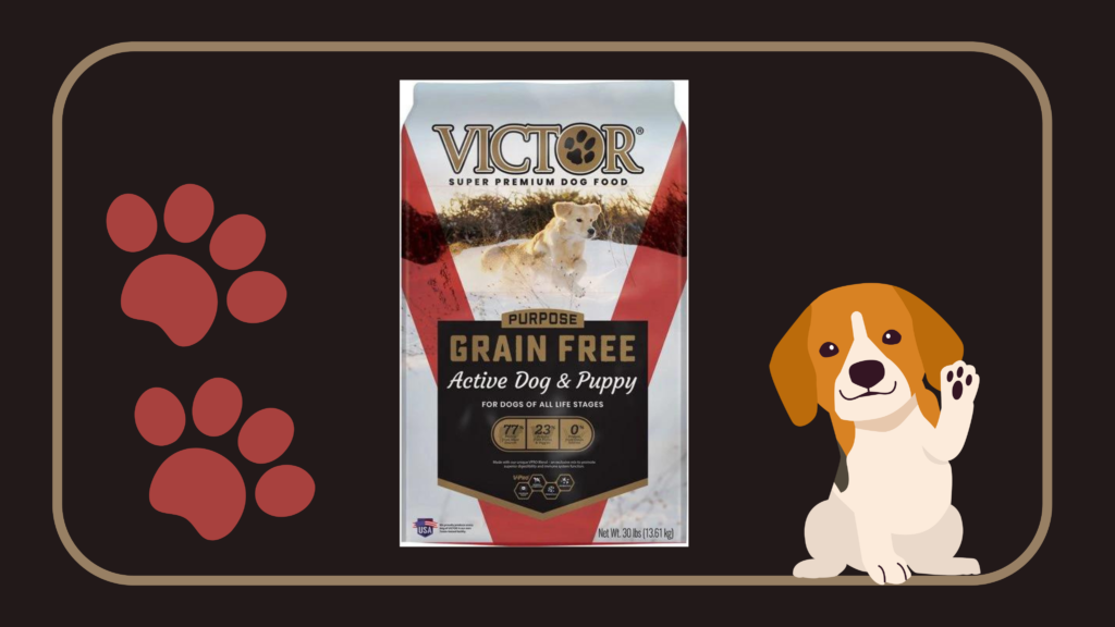 Victor Purpose Grain Free Active Dog And Puppy.
