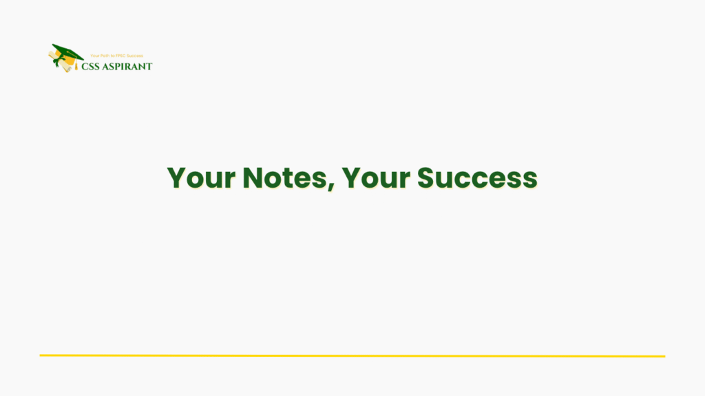 Illustration of CSS exam notes concept on silver background.